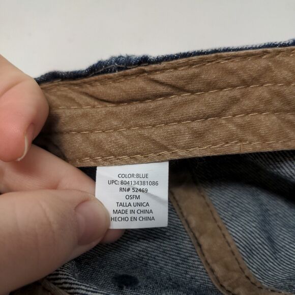 Unbranded Men's Slideback Hat Blue Size OSFM Denim Blank Cotton - Picture 7 of 7